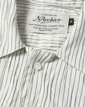 Load image into Gallery viewer, N. Archive Airy Stripe Open Collar Shirt Ivory
