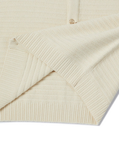 Beyond Closet New Classic Cable Detail Wool Blended Cardigan Ivory