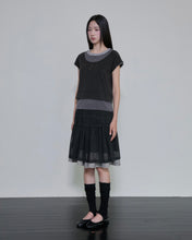 将图片加载到图库查看器，FLARE UP 3-Layered Henley T-shirt Black
