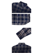 Load image into Gallery viewer, BLR Vintage Faded Check Shirt Dark Navy
