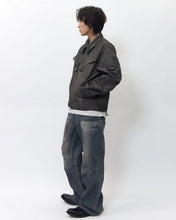 Load image into Gallery viewer, BLR Double Yoke Oil Washed Bootcut Denim Pants Blue
