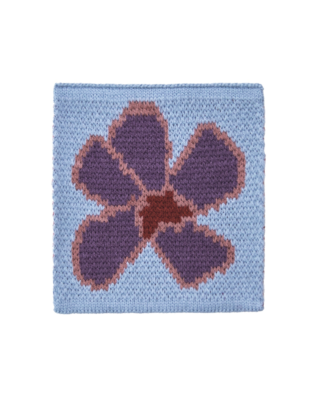 UNALLOYED Flower Knit Coaster Blue