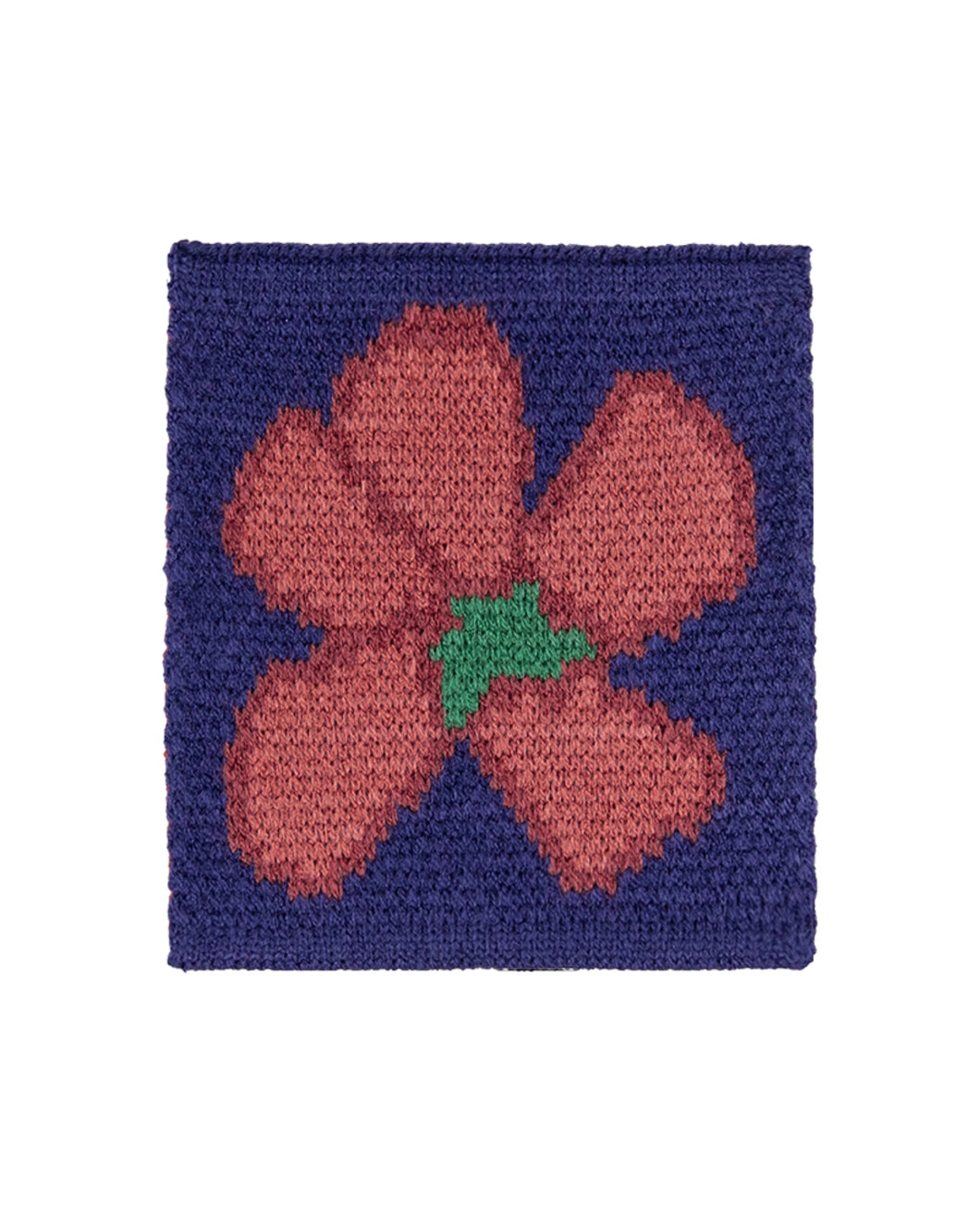 UNALLOYED Flower Knit Coaster Navy
