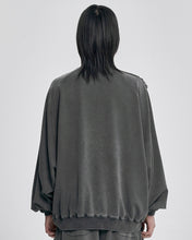 Load image into Gallery viewer, AJOBYAJO Lace Trimming Raglan Track Jacket Charcoal
