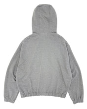 Load image into Gallery viewer, PLASMA SPHERE Floral Applique Hooded Jumper Grey

