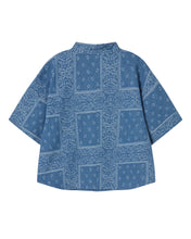 Load image into Gallery viewer, N. Archive Vintage Bandana Denim 1/2 Shirt Light Blue
