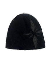 Load image into Gallery viewer, BLR Snowflakes Logo Angora Beanie Black
