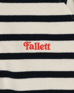 Fallett Stripe Half Zip-Up Sweatshirt Ivory