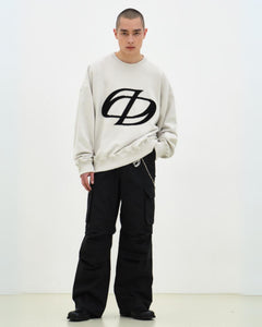 DWS Logo Patchwork Sweatshirt Ivory