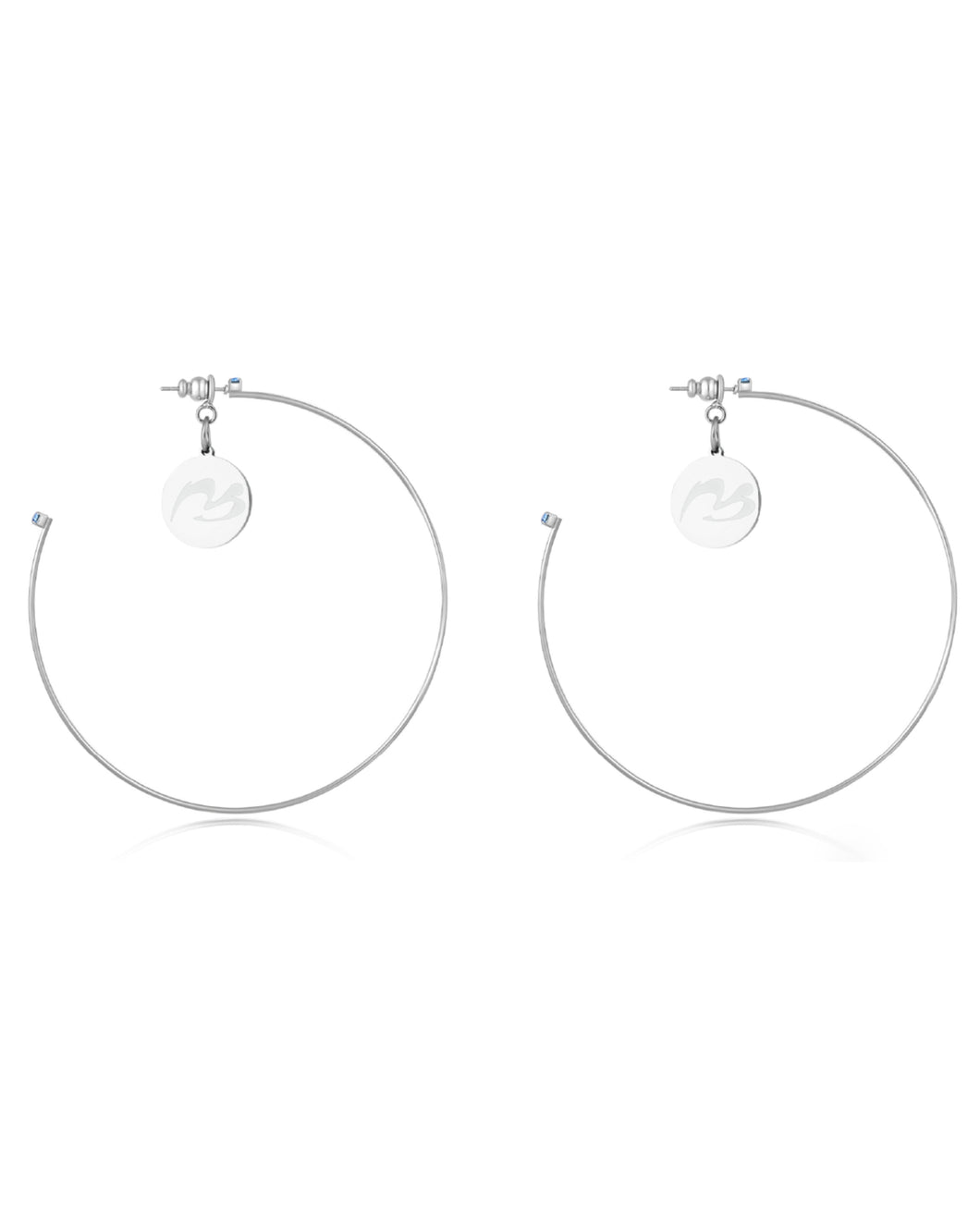 METALBELLY Loop Metal Circle Earrings Large