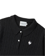 Load image into Gallery viewer, ILP New Parisian Cashmere Cable Crop Knit Black
