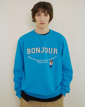 Load image into Gallery viewer, ILP New Parisian Dog Suede Logo Sweatshirt Blue
