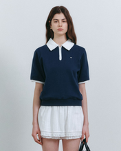 Load image into Gallery viewer, Fallett Collar Short Sleeve Navy
