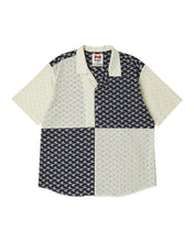 Load image into Gallery viewer, N Archive Pattern Cutting Open Collar Shirt Navy
