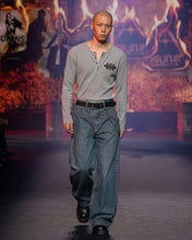 Load image into Gallery viewer, Adlielos A601 Helios Reverse Wide Denim Pants Vintage Mid Blue
