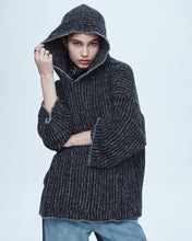 Load image into Gallery viewer, Sserpe Braids Knit Hoodie Charcoal

