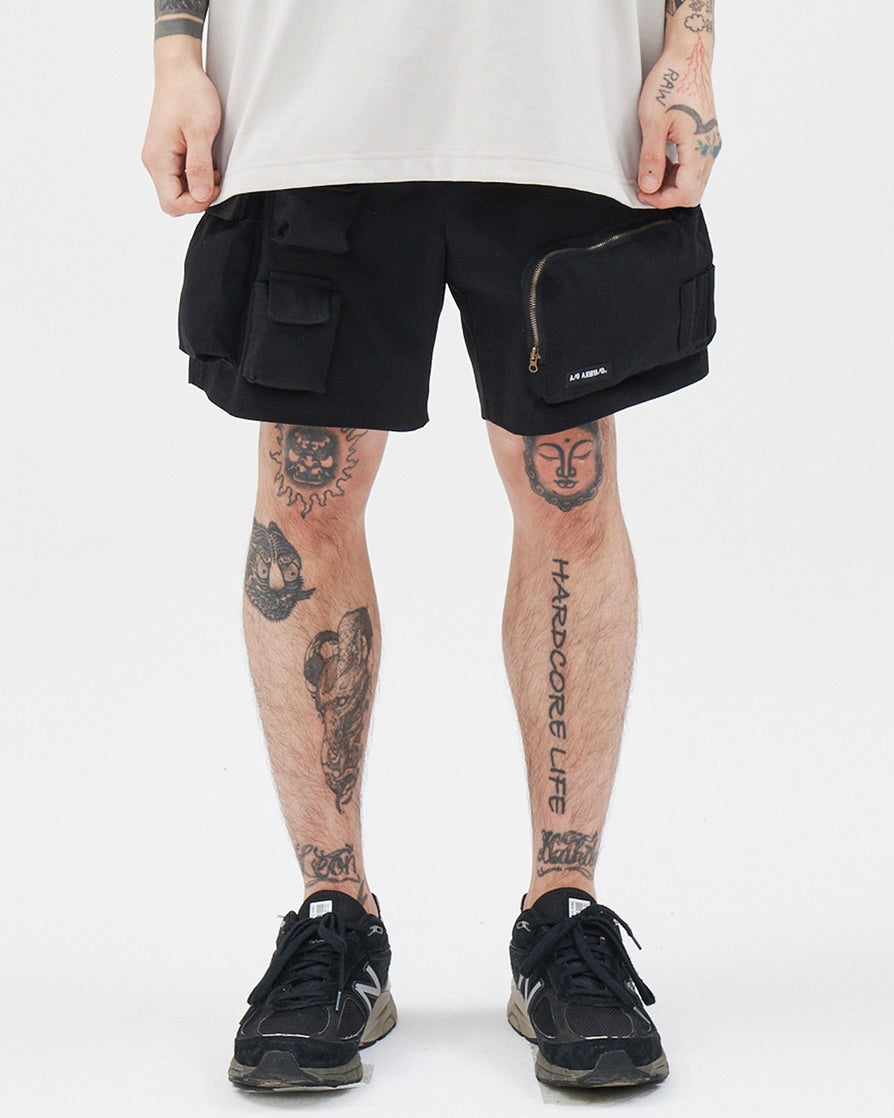 AJOBYAJO Cargo Shorts Black