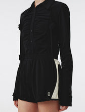 Load image into Gallery viewer, Kijun Frill Jersey Shorts Black Ivory
