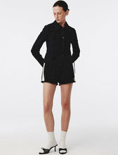 Load image into Gallery viewer, Kijun Frill Jersey Shorts Black Ivory
