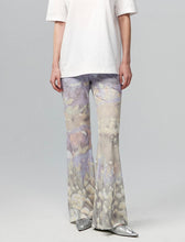 Load image into Gallery viewer, Kijun Print Flared Pants Blue Print
