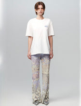 Load image into Gallery viewer, Kijun Print Flared Pants Blue Print
