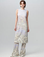Load image into Gallery viewer, Kijun Print Flared Pants Blue Print

