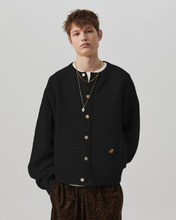 Load image into Gallery viewer, Beyond Closet New Classic Cable Detail Wool Blended Cardigan Black
