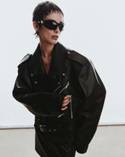 将图片加载到图库查看器，Adlielos Helios Cowhide Rider Jacket Black
