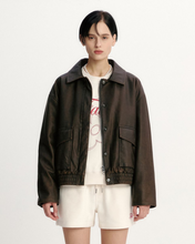 Load image into Gallery viewer, Fallett Vintage Washing Leather Jacket Brown

