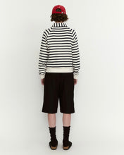 Load image into Gallery viewer, Fallett Stripe Half Zip-Up Sweatshirt Ivory
