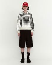 Load image into Gallery viewer, Fallett Stripe Half Zip-Up Sweatshirt Ivory
