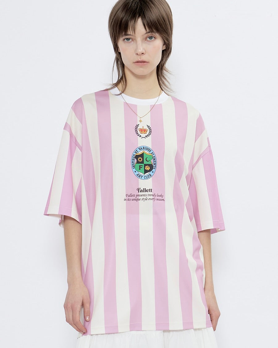 Fallett Emblem Stripe Jersey Pink