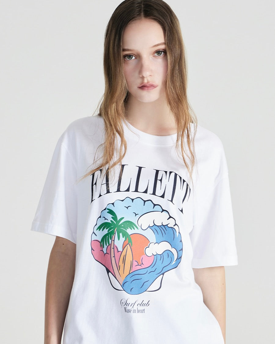 Fallett Shell Beach T-Shirt White