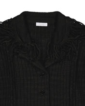 Load image into Gallery viewer, OJOS Tassel Collar Knit Cardigan Black
