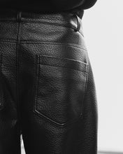 Load image into Gallery viewer, Adlielos Obsidian Synthetic Leather Flare Pants Black
