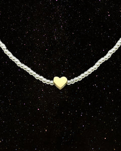 OOO Heart Pearl Necklace