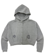 将图片加载到图库查看器，PLASMA SPHERE Patch Applique Hooded Jumper Grey
