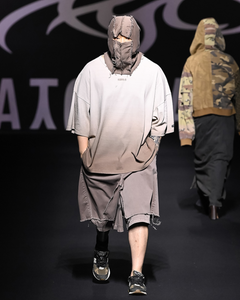 AJOBYAJO Gradation Washed T-shirt Brown