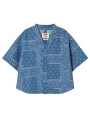 Load image into Gallery viewer, N. Archive Vintage Bandana Denim 1/2 Shirt Light Blue
