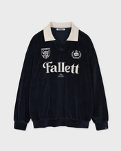 Load image into Gallery viewer, Fallett Velour Collar Sweatshirt Navy
