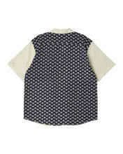 Load image into Gallery viewer, N Archive Pattern Cutting Open Collar Shirt Navy
