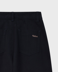 Fallett Two Tuck Cotton Pants Navy