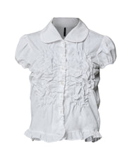 将图片加载到图库查看器，FLARE UP Cloud Puff Blouse White
