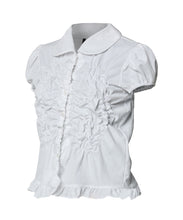 将图片加载到图库查看器，FLARE UP Cloud Puff Blouse White
