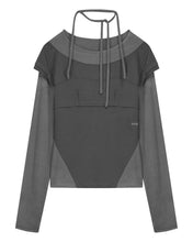 Load image into Gallery viewer, OJOS Halter Strap Long Sleeve Grey
