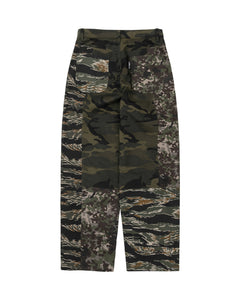 AJOBYAJO Camouflage Mixed Pants Khaki