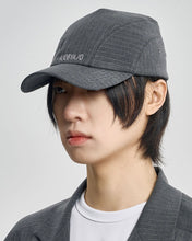 Load image into Gallery viewer, AJOBYAJO Striped Wool Blend Cap Grey
