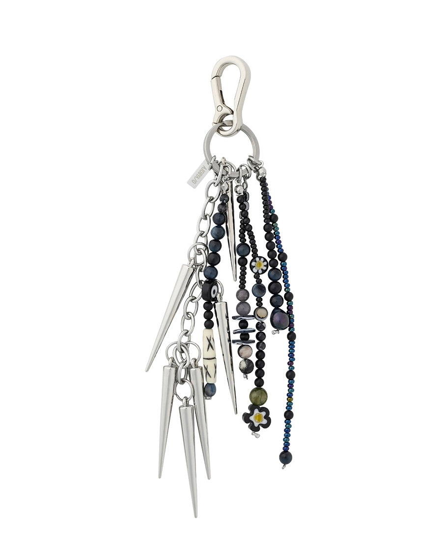 【AJO AJOBYAJO】25SS★ Studded Jangle Keyring AJOBYAJO Studded Jangle Keyring Silver – HYPNOTISE
