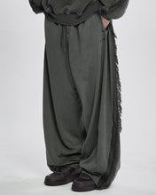 Load image into Gallery viewer, AJOBYAJO Lace Trimming Track Pants Charcoal
