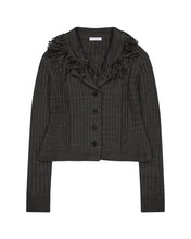 Load image into Gallery viewer, OJOS Tassel Collar Knit Cardigan Charcoal
